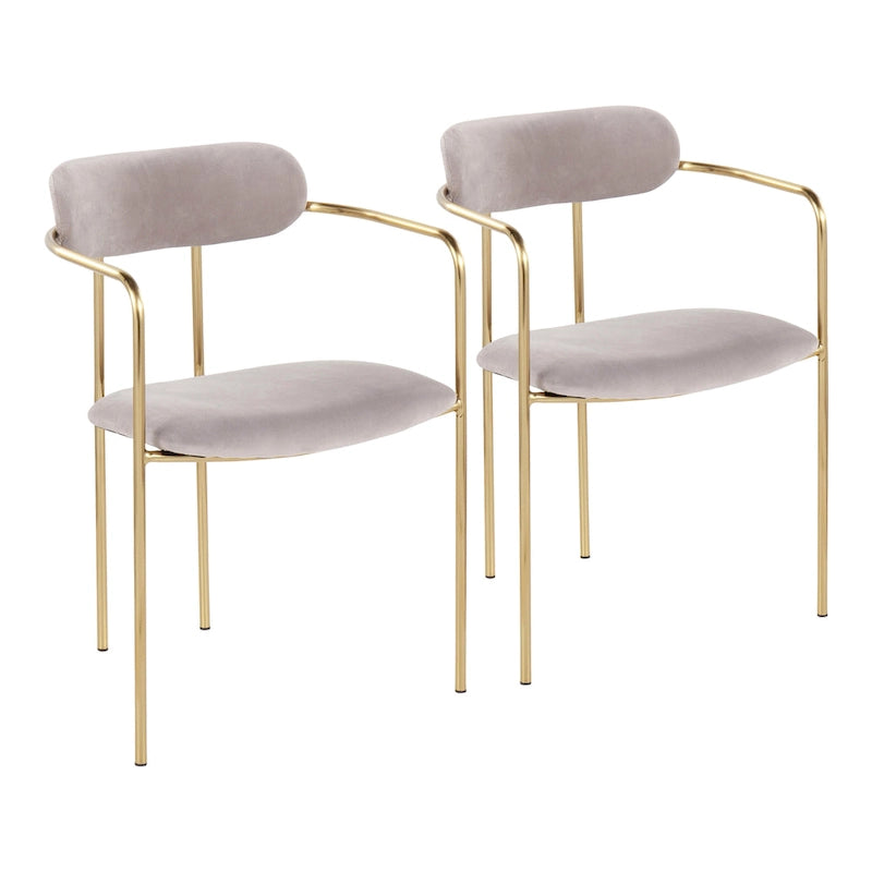 Silver Orchid Gregor Glam Velvet Chair (Set of 2)