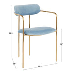 Silver Orchid Gregor Glam Velvet Chair (Set of 2)