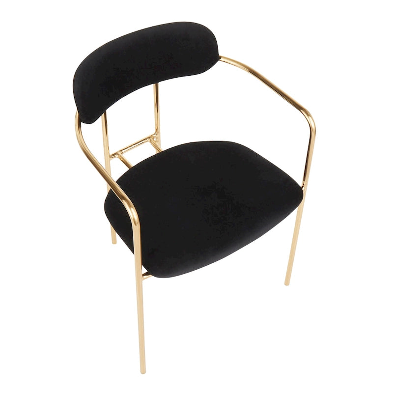 Silver Orchid Gregor Glam Velvet Chair (Set of 2)