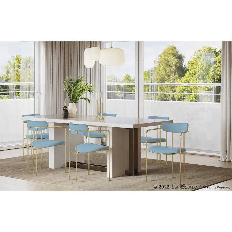Silver Orchid Gregor Glam Velvet Chair (Set of 2)