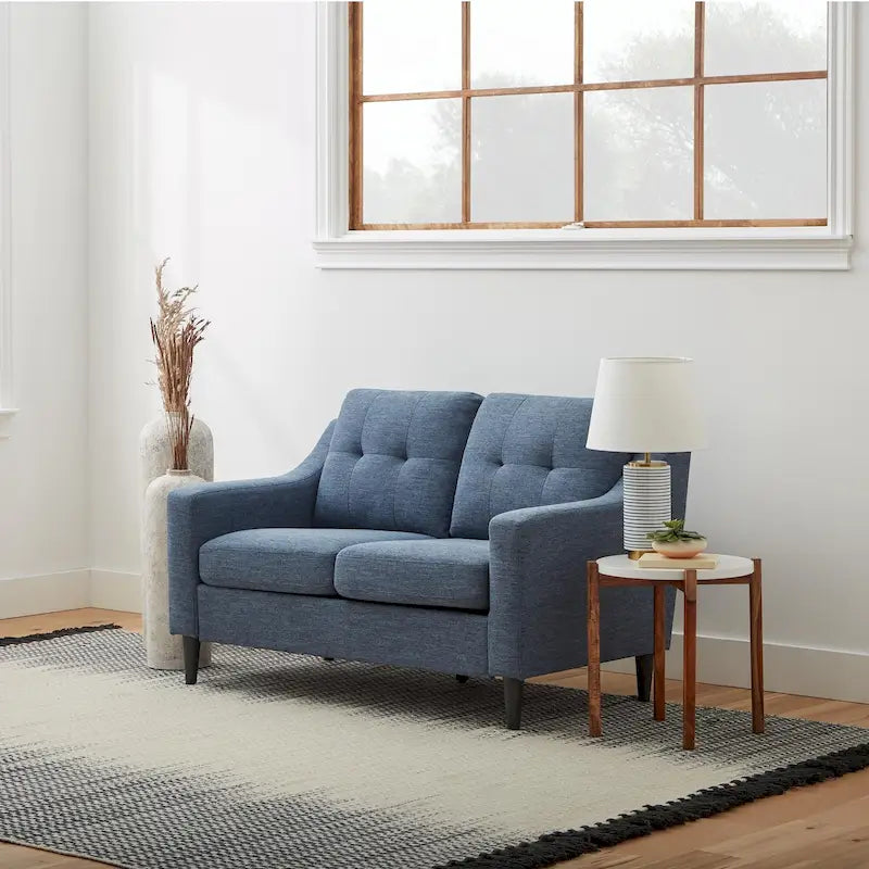 Brookside Ellen 54 Upholstered Scooped Arm Loveseat