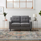 Brookside Ellen 54 Upholstered Scooped Arm Loveseat