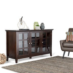 WYNDENHALL Normandy SOLID WOOD 62 inch Wide Transitional Wide Storage Cabinet - 62w x 18d x 34 h