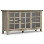 WYNDENHALL Normandy SOLID WOOD 62 inch Wide Transitional Wide Storage Cabinet - 62w x 18d x 34 h