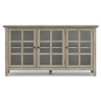 WYNDENHALL Normandy SOLID WOOD 62 inch Wide Transitional Wide Storage Cabinet - 62w x 18d x 34 h
