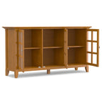 WYNDENHALL Normandy SOLID WOOD 62 inch Wide Transitional Wide Storage Cabinet - 62w x 18d x 34 h