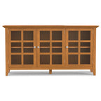 WYNDENHALL Normandy SOLID WOOD 62 inch Wide Transitional Wide Storage Cabinet - 62w x 18d x 34 h
