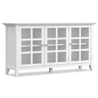 WYNDENHALL Normandy SOLID WOOD 62 inch Wide Transitional Wide Storage Cabinet - 62w x 18d x 34 h