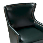 Angeles Mid-century Modern Ergonomic Vegan Leather Armchair with Wingback Set of 2 by HULALA HOME