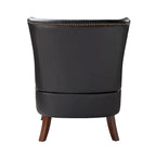 Angeles Mid-century Modern Ergonomic Vegan Leather Armchair with Wingback Set of 2 by HULALA HOME