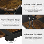 Square 2-Tier Coffee Table with Storage Shelf, 39 inches Low Farmhouse Wood Coffee Table for Modern Living Room
