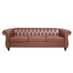 Comfortable 3-Seater Sofa with Fashion Striped Seat Cushion