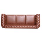 Comfortable 3-Seater Sofa with Fashion Striped Seat Cushion