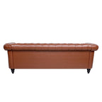 Comfortable 3-Seater Sofa with Fashion Striped Seat Cushion