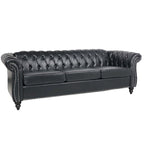Comfortable 3-Seater Sofa with Fashion Striped Seat Cushion