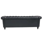 Comfortable 3-Seater Sofa with Fashion Striped Seat Cushion