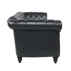 Comfortable 3-Seater Sofa with Fashion Striped Seat Cushion
