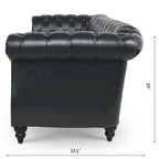 Comfortable 3-Seater Sofa with Fashion Striped Seat Cushion