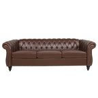 Comfortable 3-Seater Sofa with Fashion Striped Seat Cushion