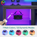 70-Inch LED TV Stand with Tempered Glass Shelves and Open Cabinet - 71 in
