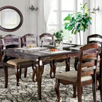 Furniture of America Shak Traditional Dark Walnut 78-inch Dining Table