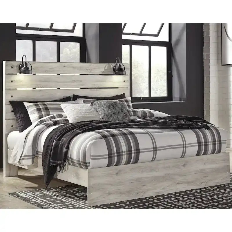 Cambeck Whitewash Panel Bed
