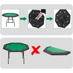 AVAWING 8 Players Game Poker Table Casino Leisure
