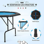 AVAWING 8 Players Game Poker Table Casino Leisure