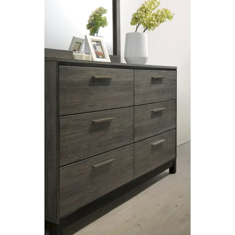 Carbon Loft Lippmann Antique Grey Finish Wood Queen-size Bedroom Set