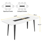 6FT Conference Table, Boat Shaped Meeting Table