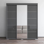 Aria Modern 3-door Wardrobe Armoire with Mirror