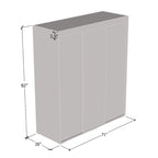 Aria Modern 3-door Wardrobe Armoire with Mirror