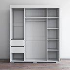 Aria Modern 3-door Wardrobe Armoire with Mirror