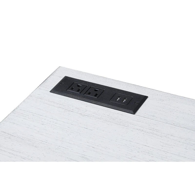 Bird Glam Metal Lift-top L-Shaped Computer Desk with USBs by Furniture of America