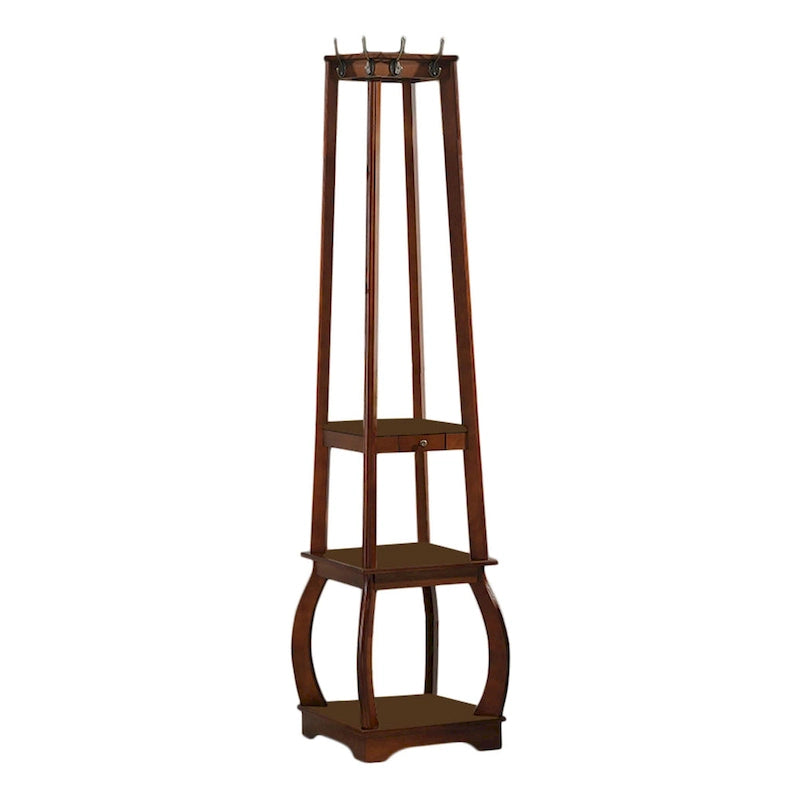 Coat Rack with Storage Shelves