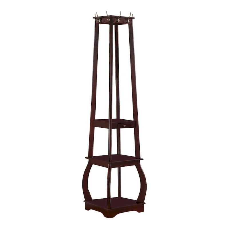 Coat Rack with Storage Shelves