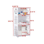 3 Tier Open Storage Shelves, for Bedroom, White
