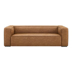 Aurora Modern Brown Blended Leather Sofa - 89.8W x 38.2D x 27.2H