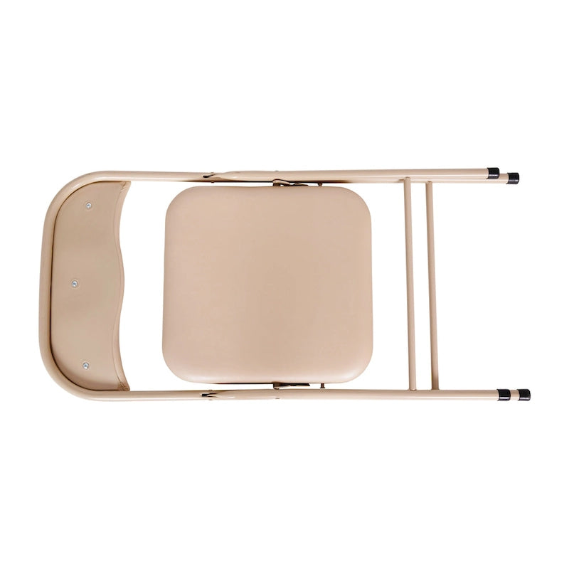 5 Piece Folding Card Table and Chair Set with Upholstered Table Top - 33.5W x 33.5D x 27.75H