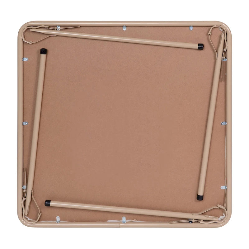 5 Piece Folding Card Table and Chair Set with Upholstered Table Top - 33.5W x 33.5D x 27.75H