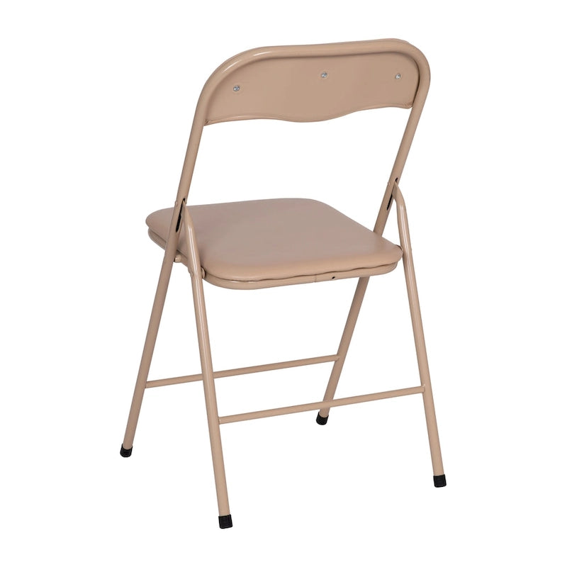 5 Piece Folding Card Table and Chair Set with Upholstered Table Top - 33.5W x 33.5D x 27.75H