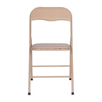 5 Piece Folding Card Table and Chair Set with Upholstered Table Top - 33.5W x 33.5D x 27.75H