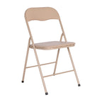 5 Piece Folding Card Table and Chair Set with Upholstered Table Top - 33.5W x 33.5D x 27.75H