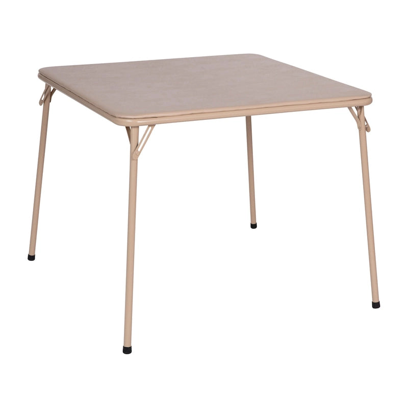 5 Piece Folding Card Table and Chair Set with Upholstered Table Top - 33.5W x 33.5D x 27.75H