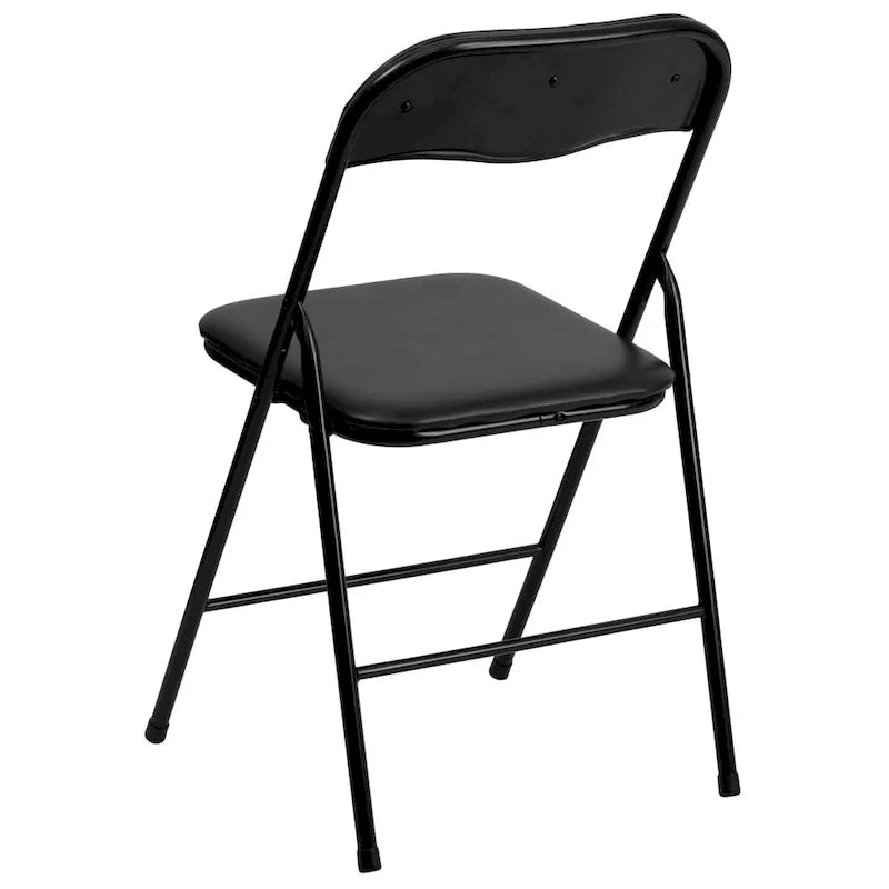 5 Piece Folding Card Table and Chair Set with Upholstered Table Top - 33.5W x 33.5D x 27.75H