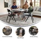 2 Pack 500 lb. Capacity Heavy Duty Plastic Folding Chair