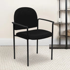 Comfort Stackable Steel Side Reception Chair with Arms