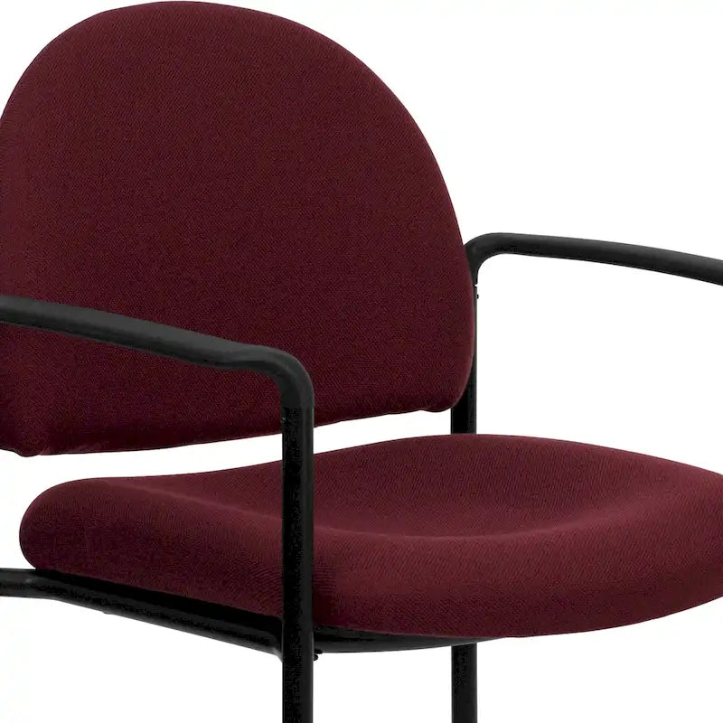Stackable Steel Reception Chair with Arms - Padded Seat (Single)