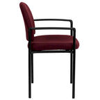 Stackable Steel Reception Chair with Arms - Padded Seat (Single)