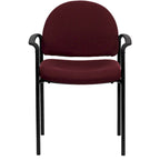Stackable Steel Reception Chair with Arms - Padded Seat (Single)